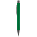 Aluminium pen met soft-touch afwerking en blauwe inkt kleur groen derde weergave