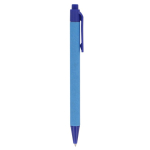 Gerecyclede monokleur plastic pen met blauwe inkt kleur blauw vijfde weergave