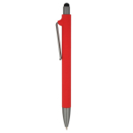 Gerecyclede plastic pen in kleuren met zwarte stylus kleur rood derde weergave