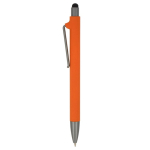 Gerecyclede plastic pen in kleuren met zwarte stylus kleur oranje derde weergave