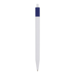 Plastic pen met gekleurde details aan de bovenkant kleur donkerblauw vierde weergave