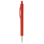 gekleurde plastic pen met metalen punt kleur rood derde weergave