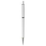 Witte plastic pen met subtiele kleurdetails kleur wit/zwart tweede weergave