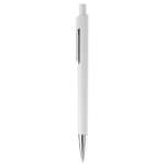 Witte plastic pen met subtiele kleurdetails kleur wit/zwart derde weergave