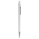 Witte plastic pen met subtiele kleurdetails kleur wit/zwart vijfde weergave