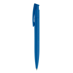 Kleurrijke plastic pen met drukknop gemaakt in de EU kleur blauw derde weergave