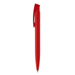 Kleurrije plastic pen met soft-touch afwerking kleur rood derde weergave