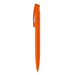 Kleurrije plastic pen met soft-touch afwerking kleur oranje derde weergave