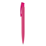 Kleurrije plastic pen met soft-touch afwerking kleur roze derde weergave