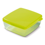 Vierkante lunchbox met koelgelzak in de deksel 750ml kleur limoen groen