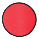 Opvouwbare nylon frisbee beschikbaar in verschillende kleuren met hoes kleur rood