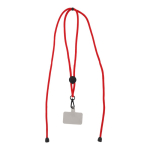 Lanyard voor telefoon met verstelbaar koord in verschillende kleuren kleur rood