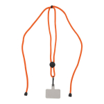 Lanyard voor telefoon met verstelbaar koord in verschillende kleuren kleur oranje