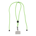 Lanyard voor telefoon met verstelbaar koord in verschillende kleuren kleur limoen groen