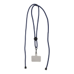 Lanyard voor telefoon met verstelbaar koord in verschillende kleuren kleur donkerblauw