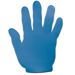 Grote rubberen hand voor evenementen in diverse levendige kleuren kleur blauw derde weergave