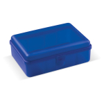 Rechthoekige lunchbox met clipsluiting gemaakt in de EU 950ml kleur doorzichtig blauw