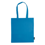 Non-woven tas in verschillende kleuren met lange handvatten 75 g/m2 kleur blauw tweede weergave