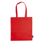 Non-woven tas in verschillende kleuren met lange handvatten 75 g/m2 kleur rood tweede weergave