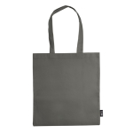 Non-woven tas in verschillende kleuren met lange handvatten 75 g/m2 kleur grijs tweede weergave