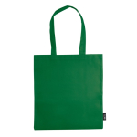 Non-woven tas in verschillende kleuren met lange handvatten 75 g/m2 kleur groen tweede weergave