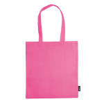 Non-woven tas in verschillende kleuren met lange handvatten 75 g/m2 kleur roze tweede weergave