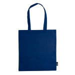 Non-woven tas in verschillende kleuren met lange handvatten 75 g/m2 kleur donkerblauw tweede weergave