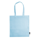 Non-woven tas in verschillende kleuren met lange handvatten 75 g/m2 kleur lichtblauw tweede weergave