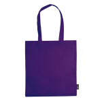 Non-woven tas in verschillende kleuren met lange handvatten 75 g/m2 kleur paars tweede weergave