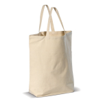 Canvas katoenen tas met korte bijpassende handvatten 250 g/m2 kleur beige