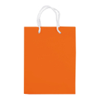 Kleine gelamineerde papieren tas in kleuren met koordhandvat kleur oranje tweede weergave