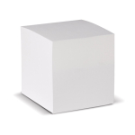 Vierkante notitieblok van 730 blanco vellen 9x9x9cm kleur wit