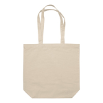 Canvas katoenen tas met lange handvatten in diverse kleuren 250 g/m2 kleur beige tweede weergave