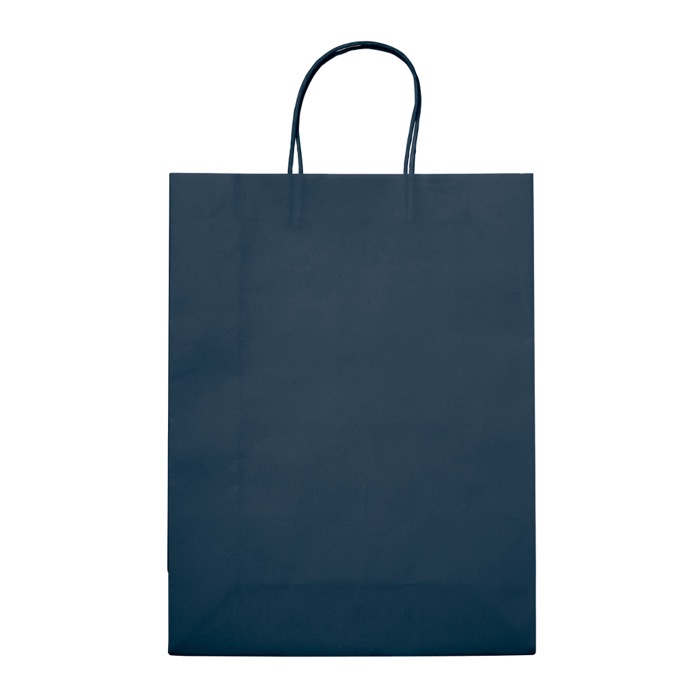 Grote gekleurde kraft cadeau papieren tas 120 g/m2 kleur donkerblauw tweede weergave