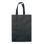 Grote matte gelamineerde non-woven tas met handvatten 105 g/m2 kleur zwart tweede weergave