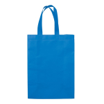 Grote matte gelamineerde non-woven tas met handvatten 105 g/m2 kleur blauw tweede weergave