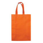 Grote matte gelamineerde non-woven tas met handvatten 105 g/m2 kleur oranje tweede weergave