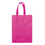 Grote matte gelamineerde non-woven tas met handvatten 105 g/m2 kleur roze tweede weergave