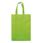 Grote matte gelamineerde non-woven tas met handvatten 105 g/m2 kleur limoen groen tweede weergave