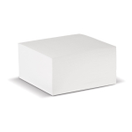 Vierkante notitieblok van 420 blanco vellen 10x10x5cm kleur wit