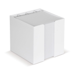 Kubus van 800 blanco notitievelletjes in een pennenhouder 10x10x10cm kleur wit