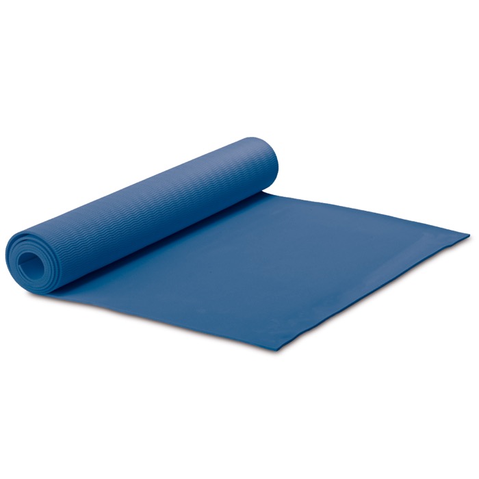 Yogamat van 4mm dikte met draagtas kleur donkerblauw