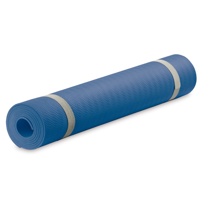 Yogamat van 4mm dikte met draagtas kleur donkerblauw tweede weergave