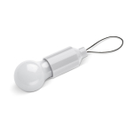 Zaklamp met 1 LED-licht en handvat voor sleutelhanger of tas kleur wit