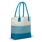 Jute tas met kleurrijk degradé ontwerp 340 g/m2 kleur blauw