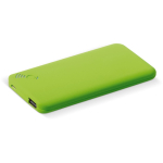 Rechthoekige draadloze powerbank met zuignappen in kleuren kleur limoen groen