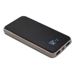 Draadloze powerbank met digitale indicatoren 8000 mAh kleur zwart