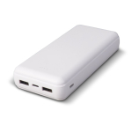 Powerbank met USB-A en type C poorten 16.000 mAh kleur wit tweede weergave