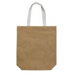 Jute tas met dikke canvas handvatten 340 g/m2 en capaciteit van 8kg kleur naturel tweede weergave