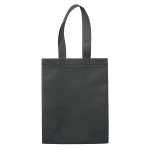 Kleine matte gelamineerde non-woven tas met handvatten 105 g/m2 kleur zwart tweede weergave